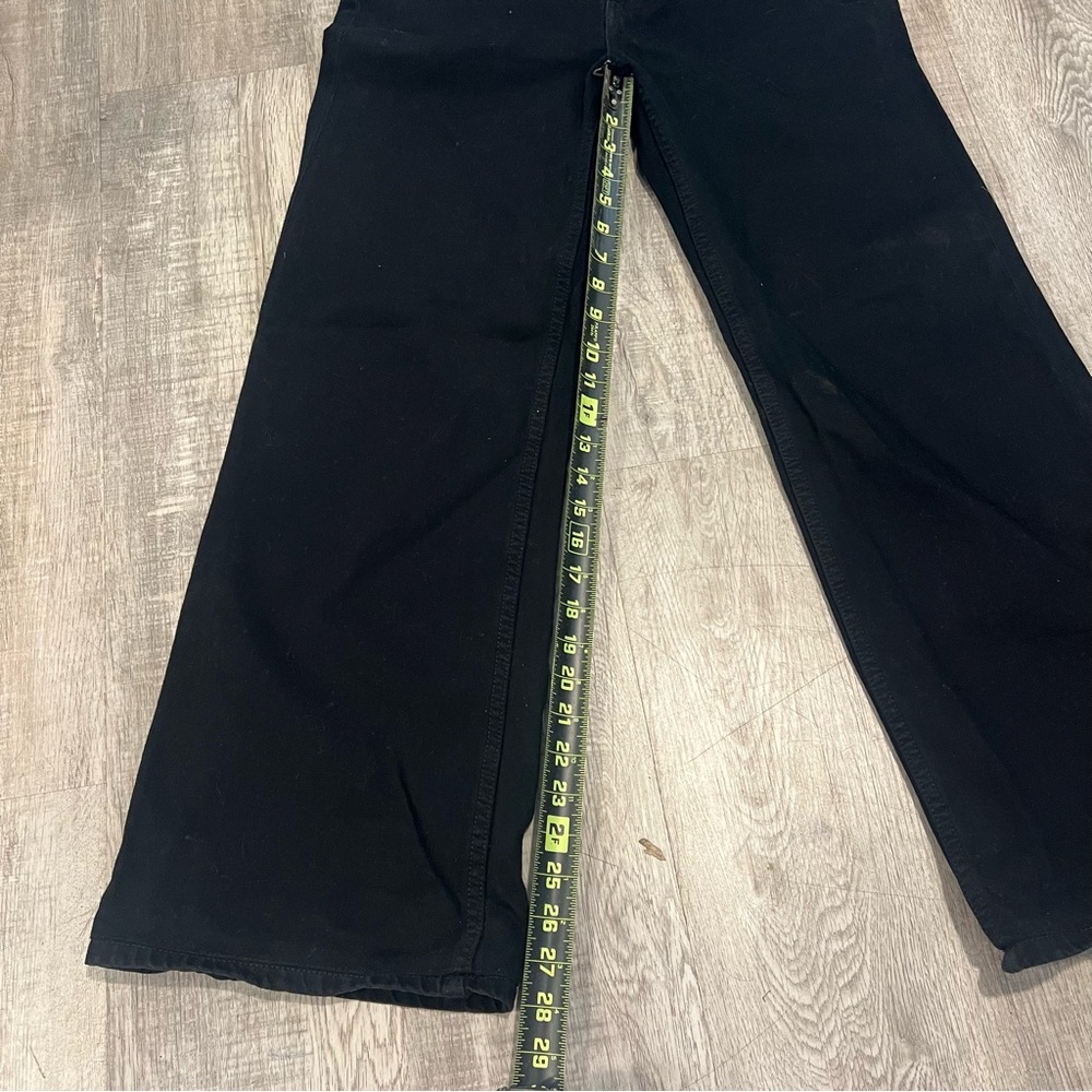 Re/Done Black Wide Leg Jeans - Picture 4 of 6